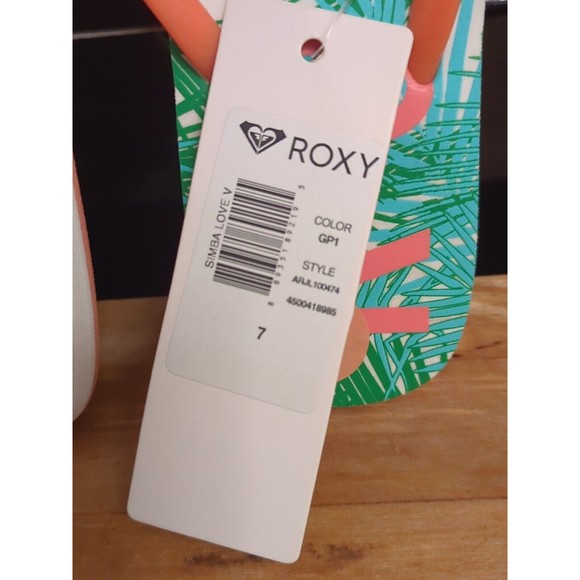 ROXY FLIP FLOP'S SANDALS SIMBA LOVE COMFORT SZ 7 NWT - Picture 3 of 5